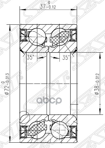 

Подшипник Перед Ступицы Hyundai I20/Solaris/Kia Rio 2014- (Комплект) Sat арт. ST517200U000