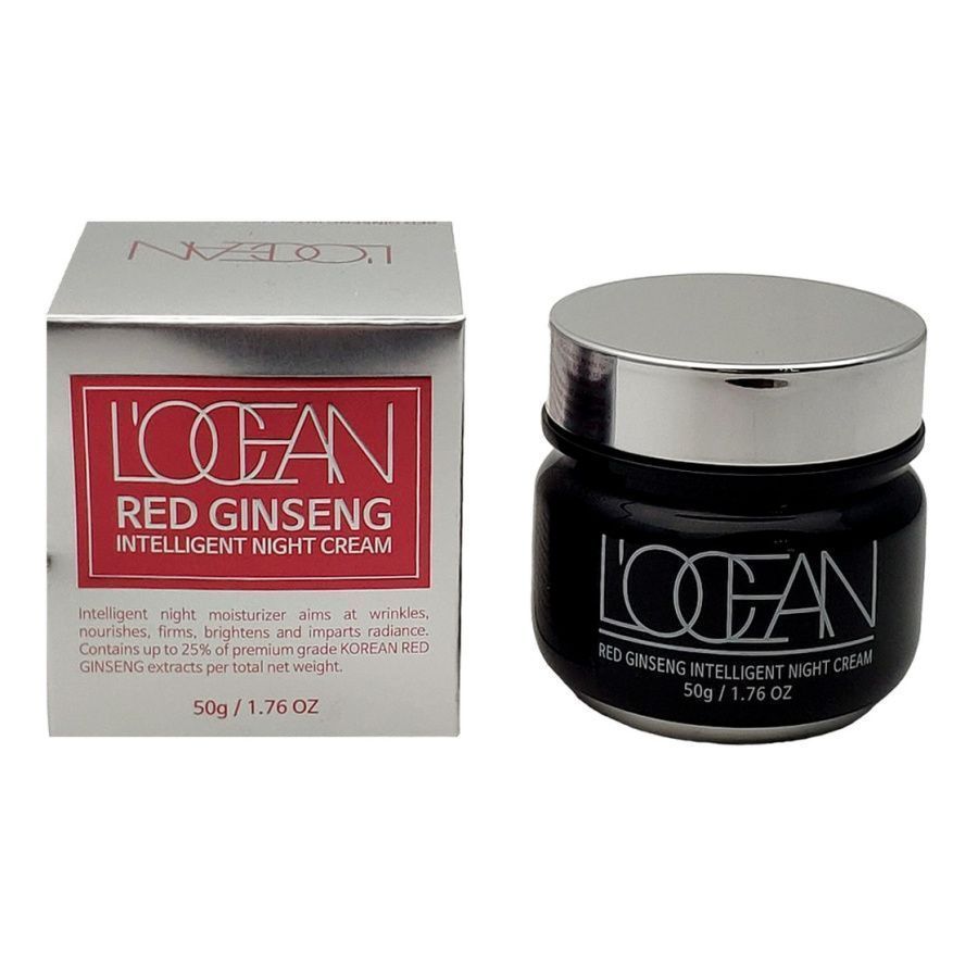 Крем для лица L’ocean ночной, на основе красного женьшеня, 50 г восстанавливающий ночной крем с витамином а nutrient niacinamide night cream