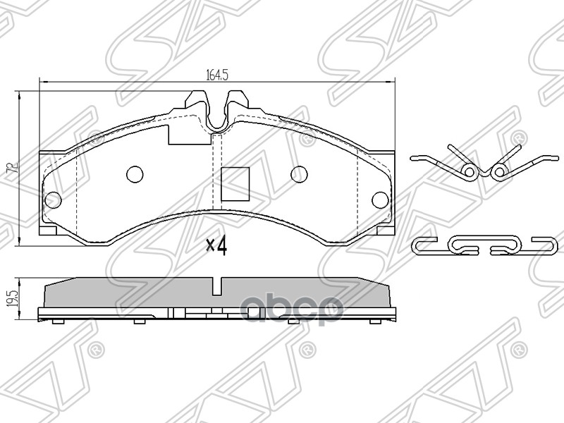 

Колодки Тормозные Перед/Зад Mercedes Sprinter 901/902/903/904/906/909 Sat арт. STA00442015