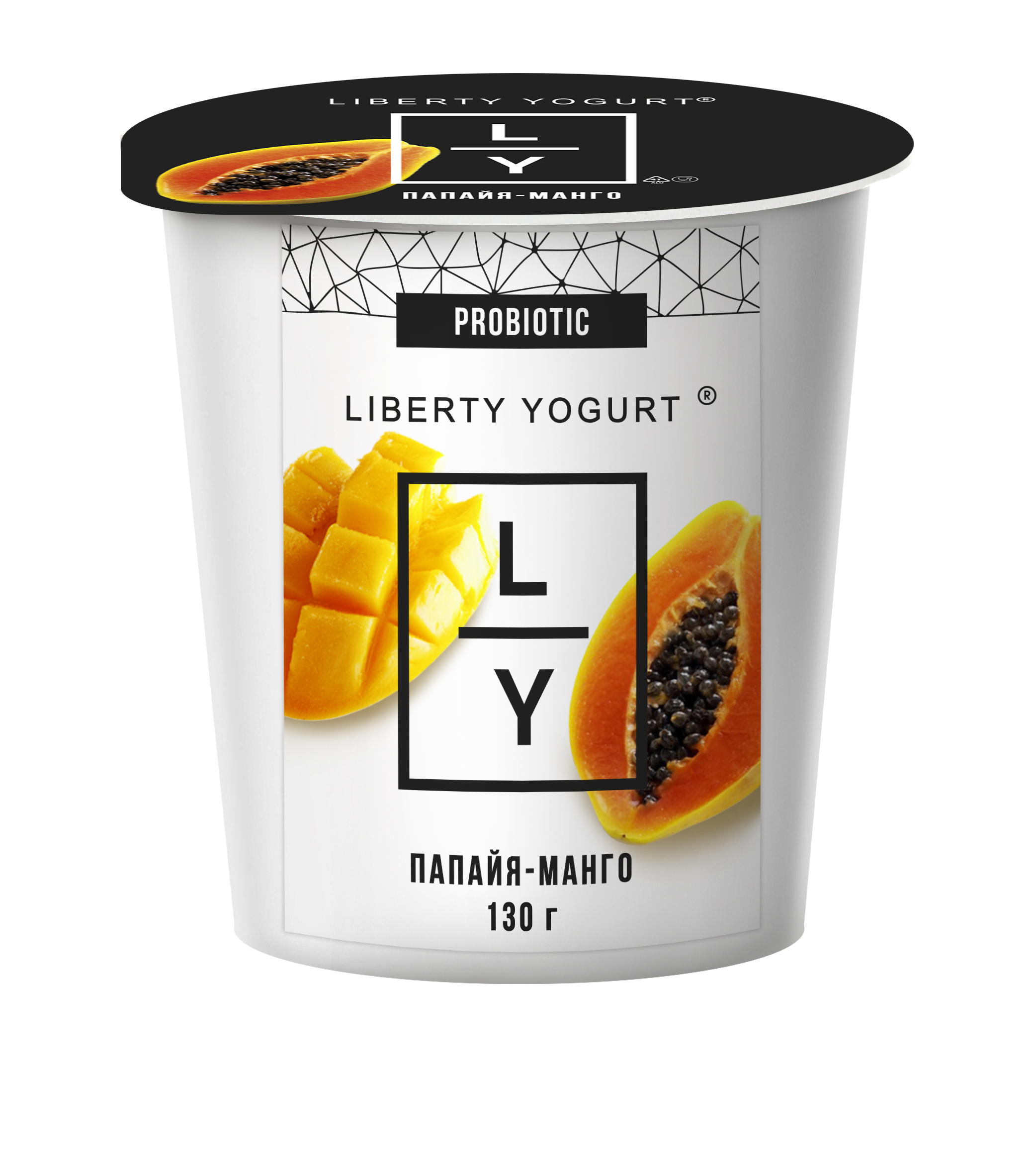 Йогурт Liberty Yogurt папайя-манго 2,9% 130 г