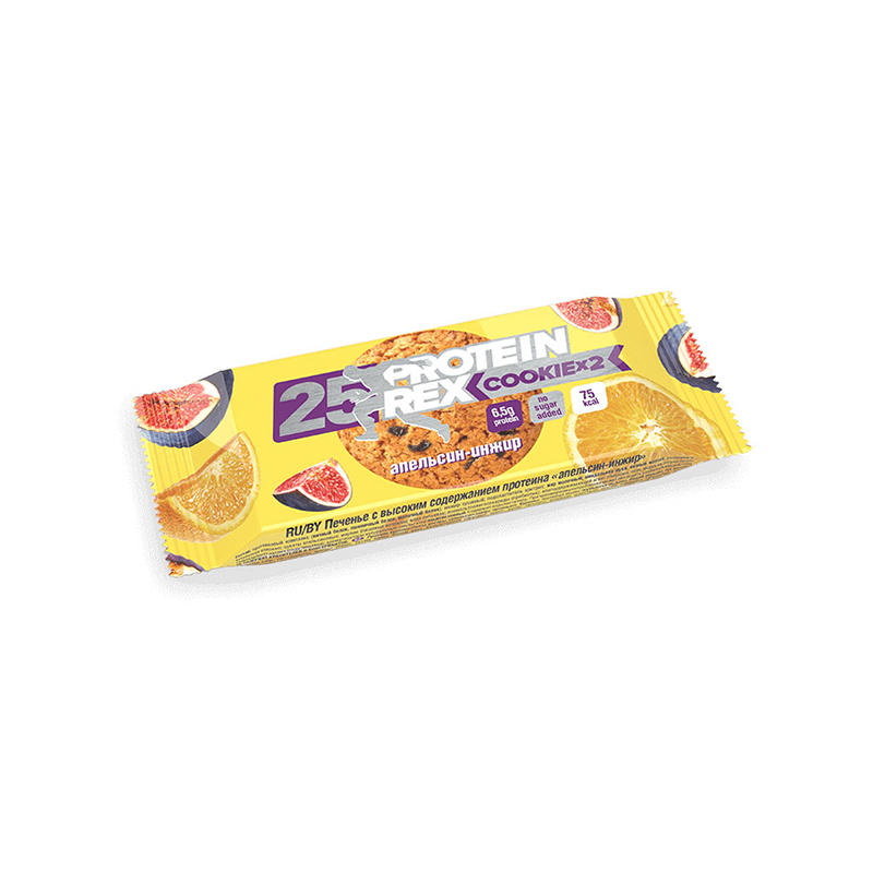 

ProteinRex ProteinRex Cookie 25% 50 г, 1 шт, вкус: апельсин-инжир