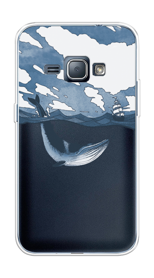 

Чехол на Samsung Galaxy J1 2016 "Большой кит", Синий, 22150-1