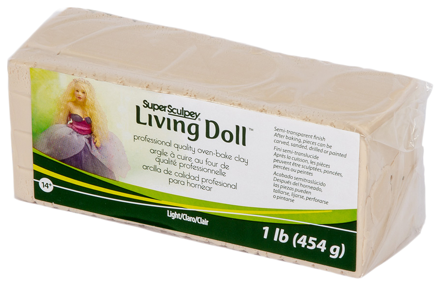фото Набор полимерной глины sculpey super living doll 454 г светло-бежевый zsld3