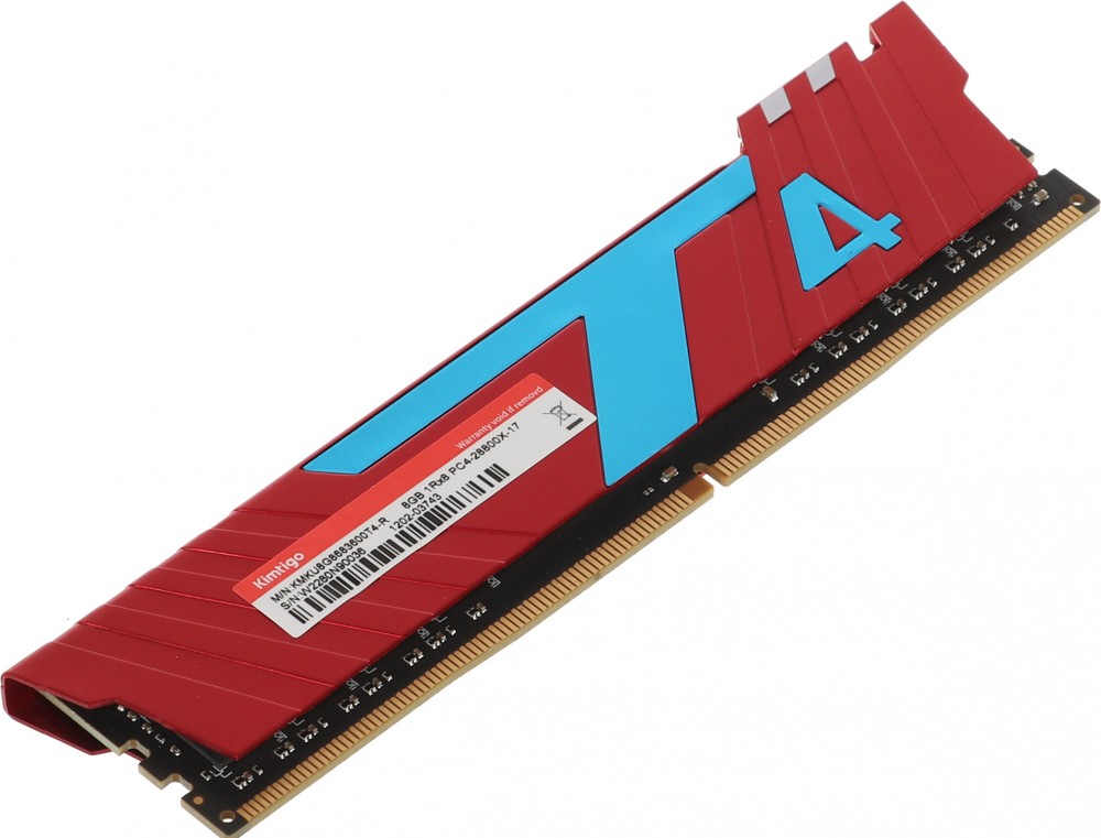 

Память DDR4 8Gb 3600MHz Kimtigo KMKU8G8683600T4-R RTL PC4-28800 DIMM 288-pin