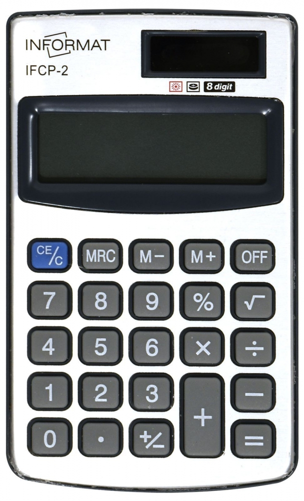 Калькулятор INFORMAT IFCP-2 карманный серебристый-черный