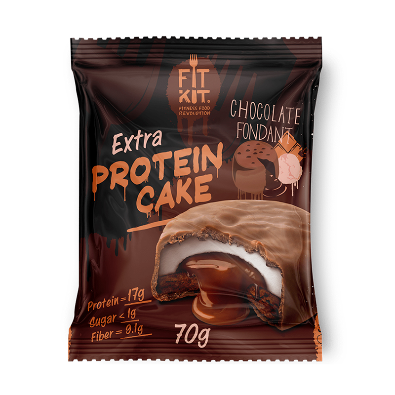 

FitKit FitKit Extra Protein Cake, 1 шт, вкус: шоколадный фондан