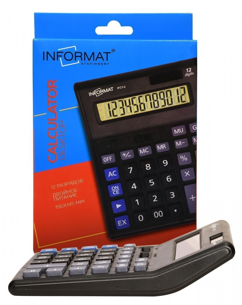 Калькулятор INFORMAT IFCT-2 настольный черный