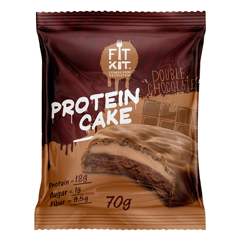 

FitKit FitKit Protein Cake 70 г, 1 шт, вкус: двойной шоколад