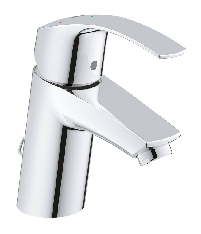 фото Смеситель для раковины grohe eurosmart new с цепочкой, s-size, хром (23372002)