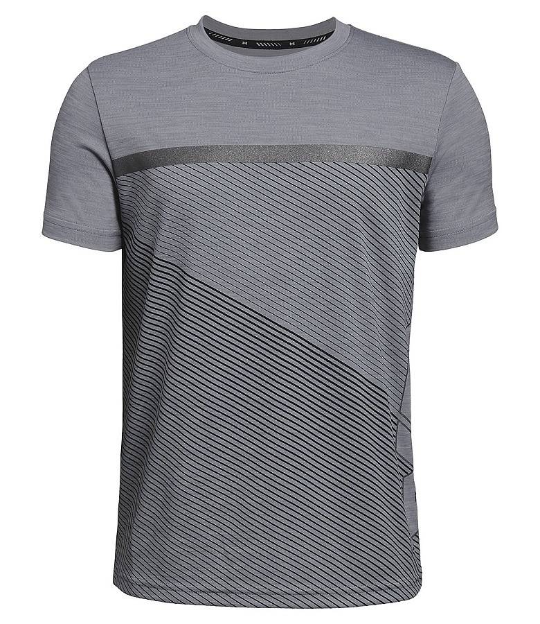 фото Футболка детская under armour x level round the clock ss tee цв.серый р.134