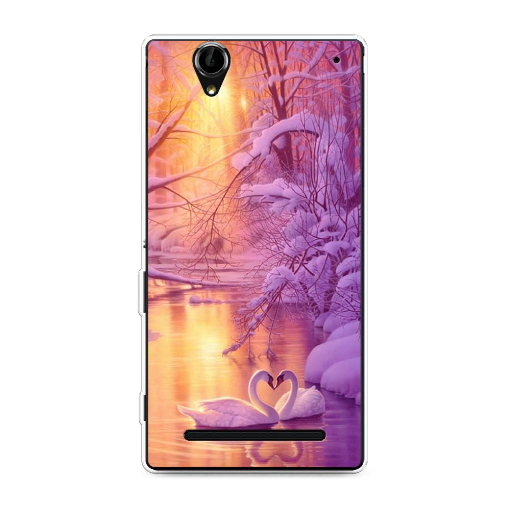

Чехол на Sony Xperia T2 Ultra "Зима 1", Фиолетовый;желтый, 50950-2