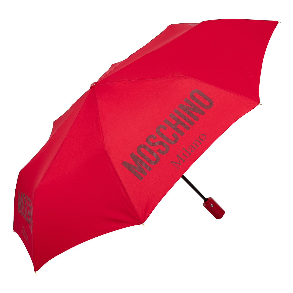 фото Зонт складной женский автоматический moschino 8021-occ new metal, красный