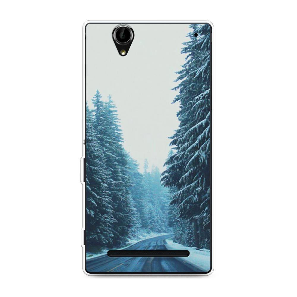 

Чехол на Sony Xperia T2 Ultra "Зима 9", Бежевый;голубой;черный, 50950-2