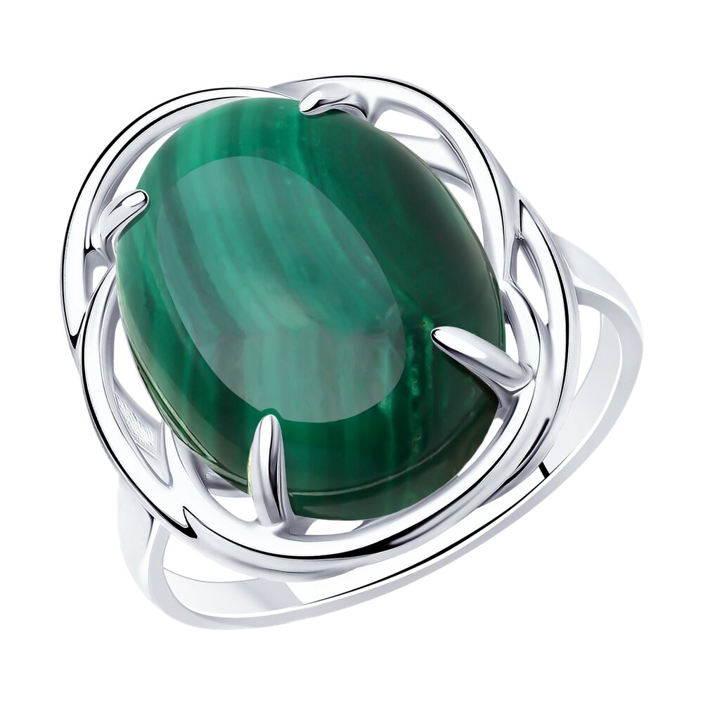 

Кольцо из серебра р. 19 Diamant 94-310-00912-2, малахит, 94-310-00912-2