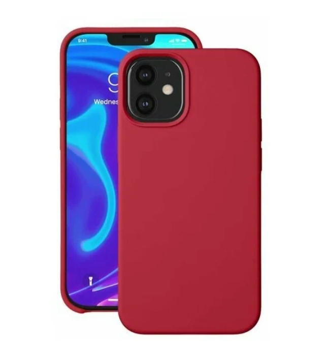 

Чехол (клип-кейс) DEPPA Liquid Silicone, для Apple iPhone 12 mini, красный [87786]