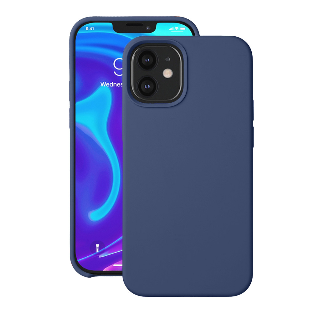 

Чехол (клип-кейс) DEPPA Liquid Silicone, для Apple iPhone 12 mini, синий [87714]