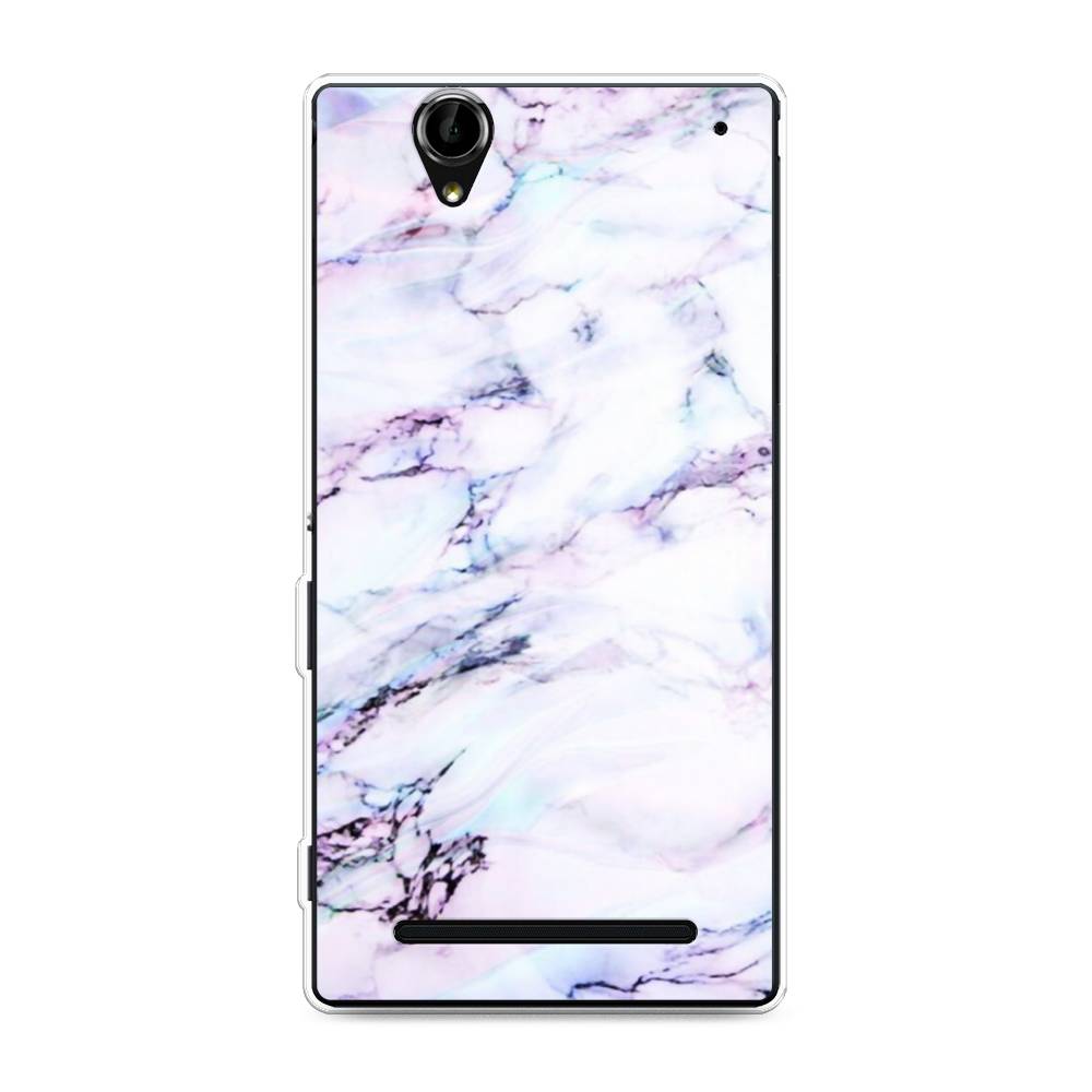 

Чехол на Sony Xperia T2 Ultra "Радужный мрамор", Серый;фиолетовый, 50950-3