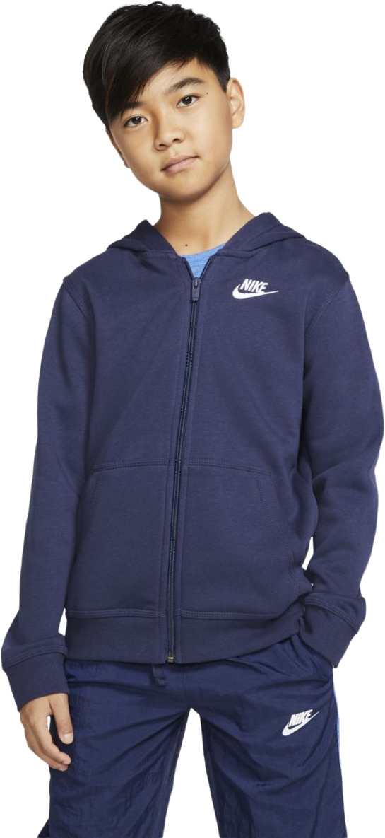 фото Толстовка детская nike sportswear full-zip hoodie цв.синий р.146