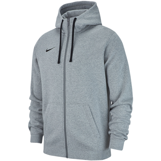 фото Толстовка детская nike y hoodie fz flc tm club19 цв.серый р.128