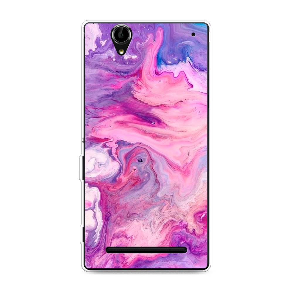 

Чехол на Sony Xperia T2 Ultra "Нежно-розовая абстракция", Розовый, 50950-3
