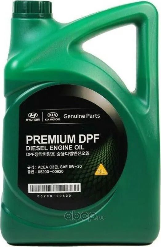 

Моторное масло HYUNDAI cинтетическое TPremium DPF Diesel 5W-30 6л, Premium DPF Diesel