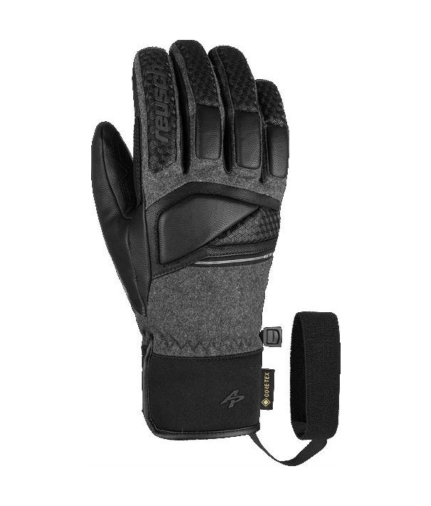 фото Перчатки reusch alexis pinturault gtx, 2022, black/grey alpine melange, 9.5