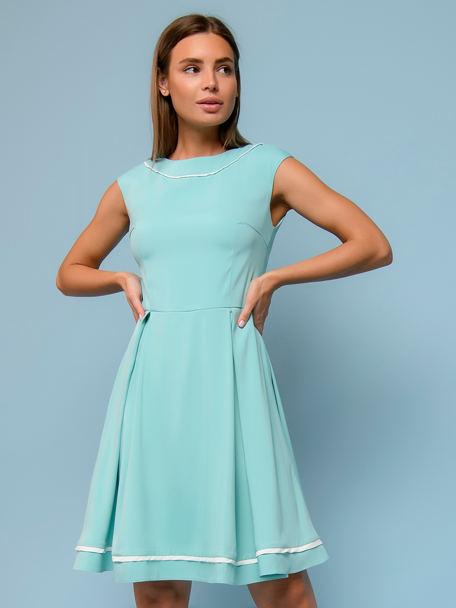 фото Платье женское 1001dress 0132101-01222mn голубое 42 ru