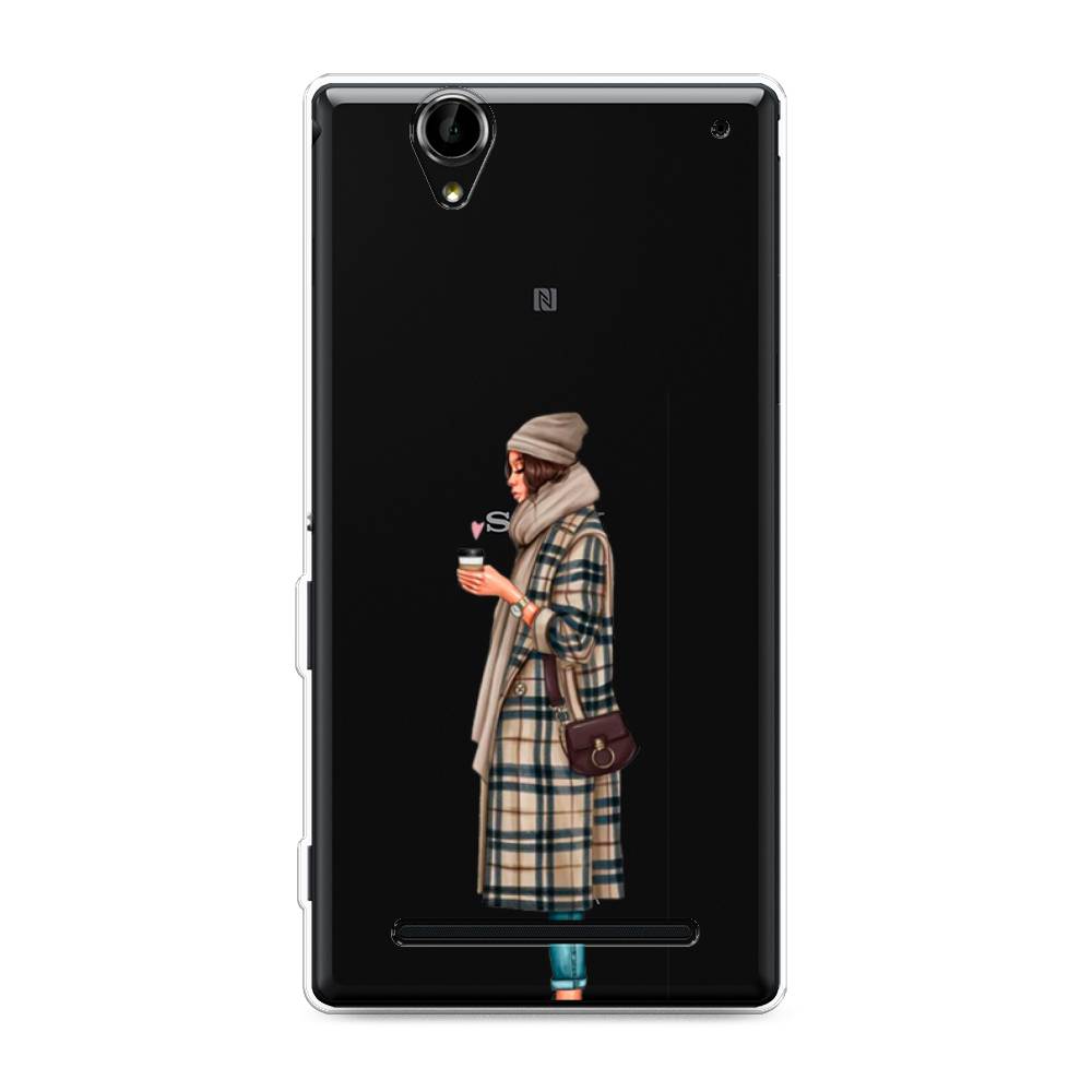 

Чехол на Sony Xperia T2 Ultra "Утренний кофе", Коричневый;бежевый, 50950-6
