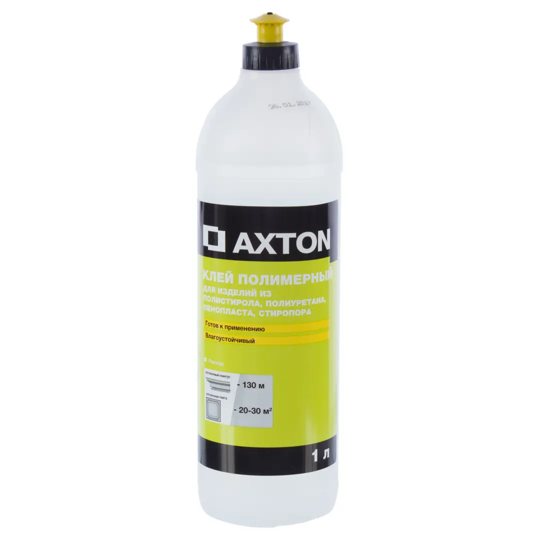 Клей Axton для потолочных изделий полимерный 1 л клей axton для потолочных изделий стиропоровый 1 5 кг