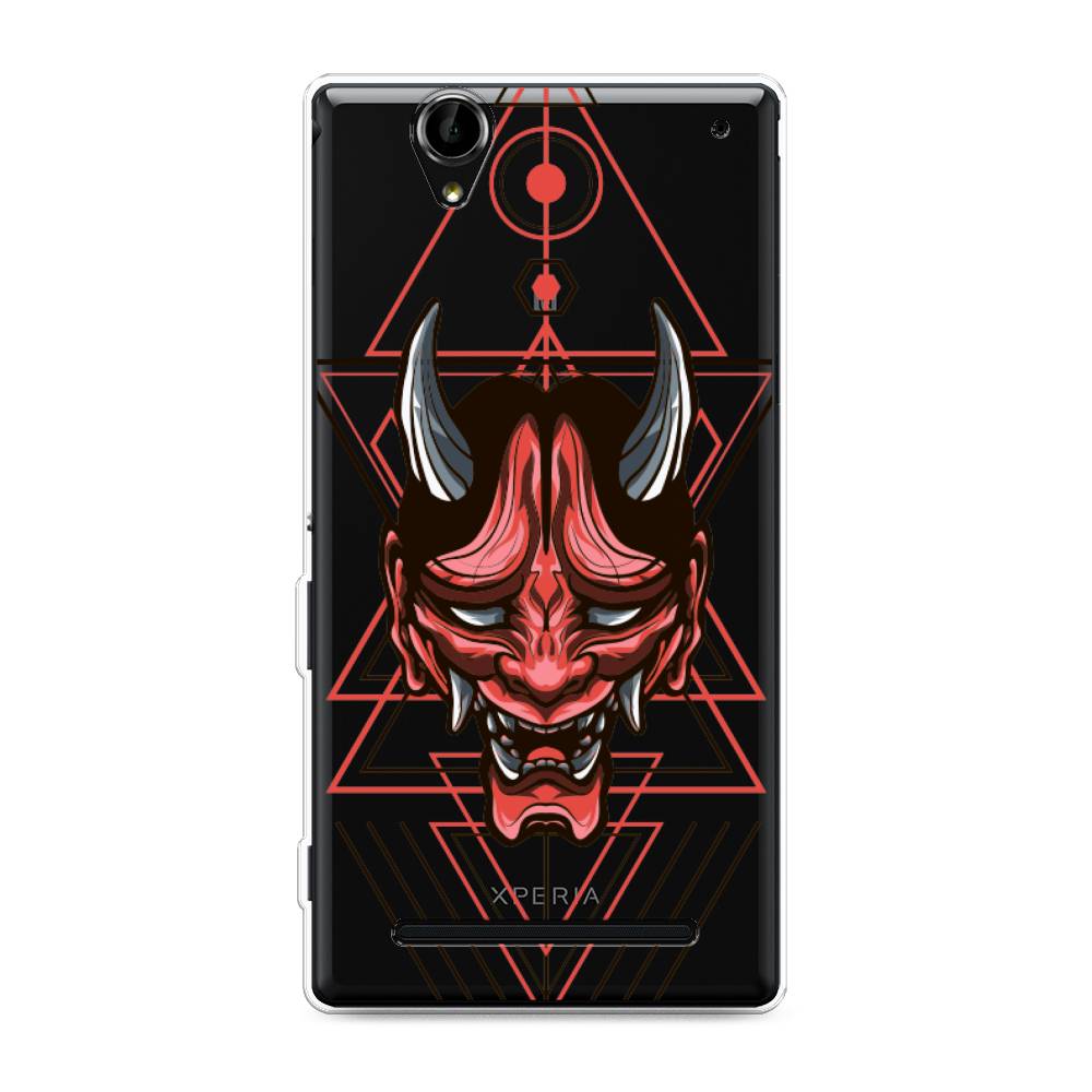 

Чехол на Sony Xperia T2 Ultra "Hanya Oni mask", Серый;красный;черный, 50950-4