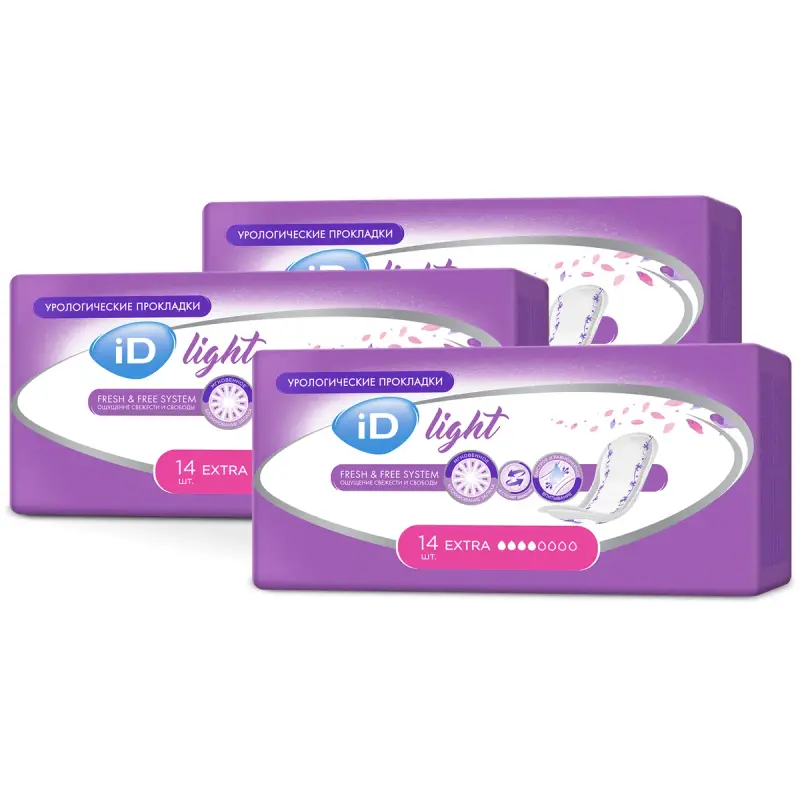

Урологические прокладки iD light extra 14 шт. 3 уп.