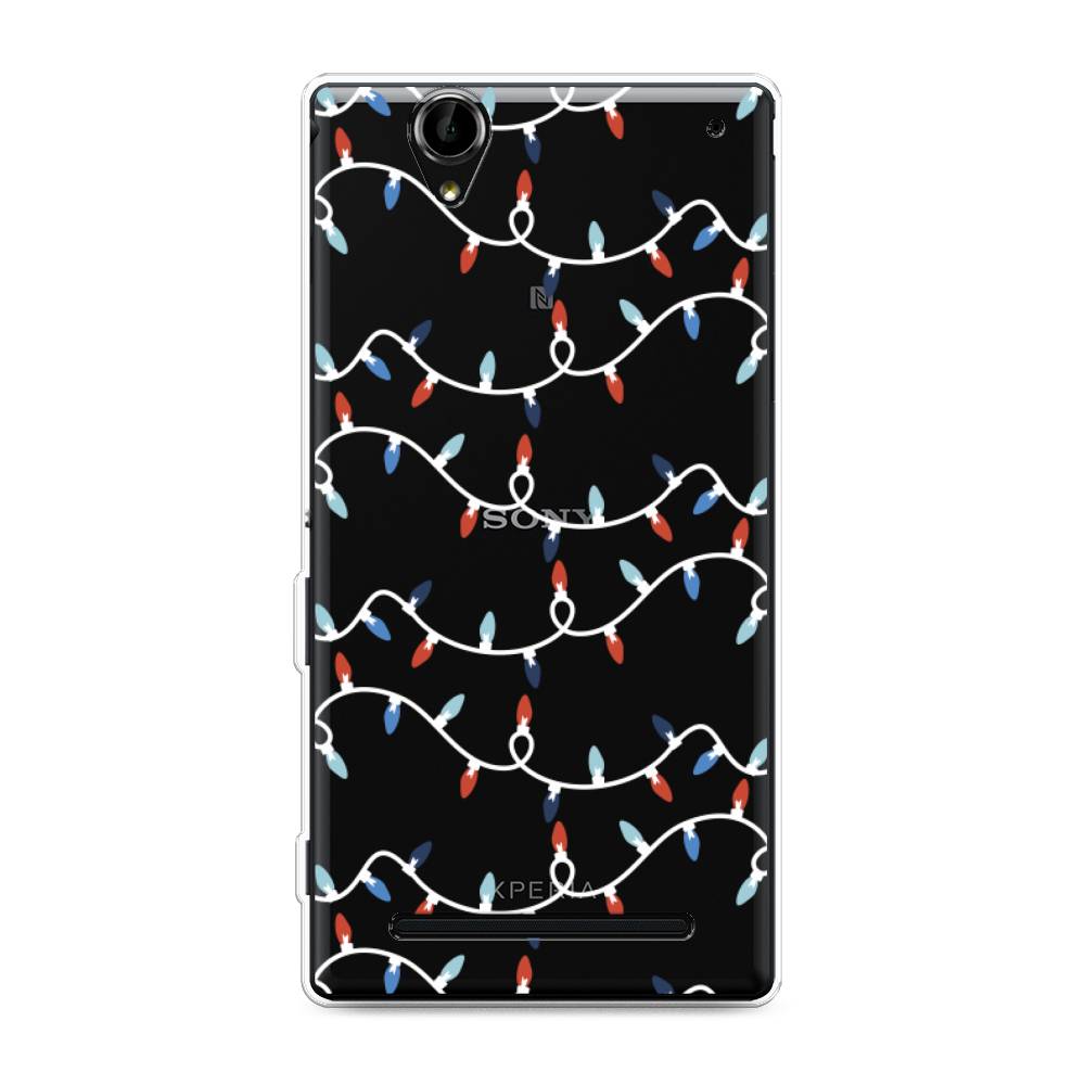 

Чехол на Sony Xperia T2 Ultra "Разноцветная гирлянда", Белый;красный;синий, 50950-5