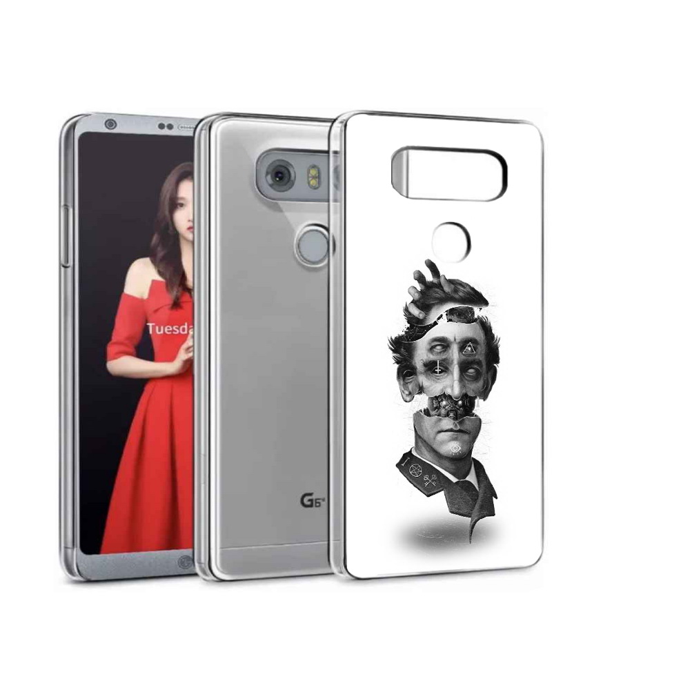 

Чехол MyPads Tocco для LG G5 страшное лицо абстракция, Прозрачный, Tocco