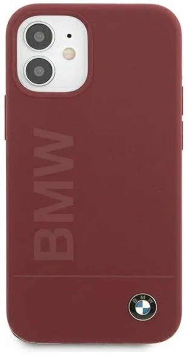 

Чехол (клип-кейс) BMW liquid silicone, для Apple iPhone 12 mini, бордовый [bmhcp12sslblre]