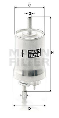 

Фильтр топливный MANN-FILTER WK59X, WK 59 X
