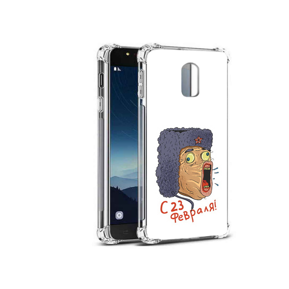 

Чехол MyPads Tocco для Samsung Galaxy C8 23 февраля смешная эмоция (PT96288.518.15), Прозрачный, Tocco