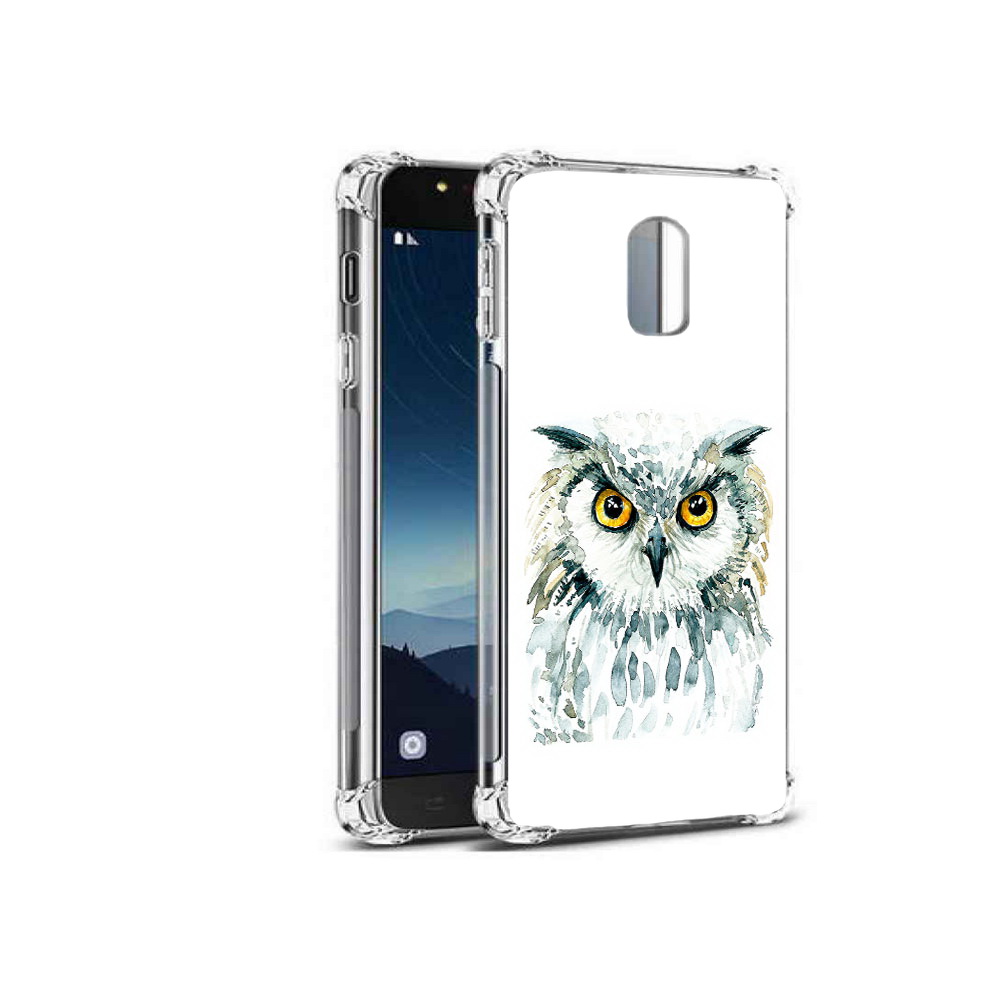 

Чехол MyPads Tocco для Samsung Galaxy C8 Серьезная сова (PT96288.518.156), Прозрачный, Tocco