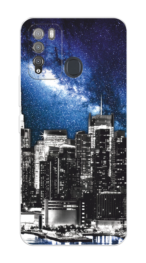 

Чехол на Itel Vision 1 Pro "Космический Нью-Йорк", Синий;серый, 3200350-1