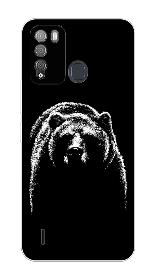

Чехол на Itel Vision 1 Pro "Медведь в ночи", Белый;черный, 3200350-1