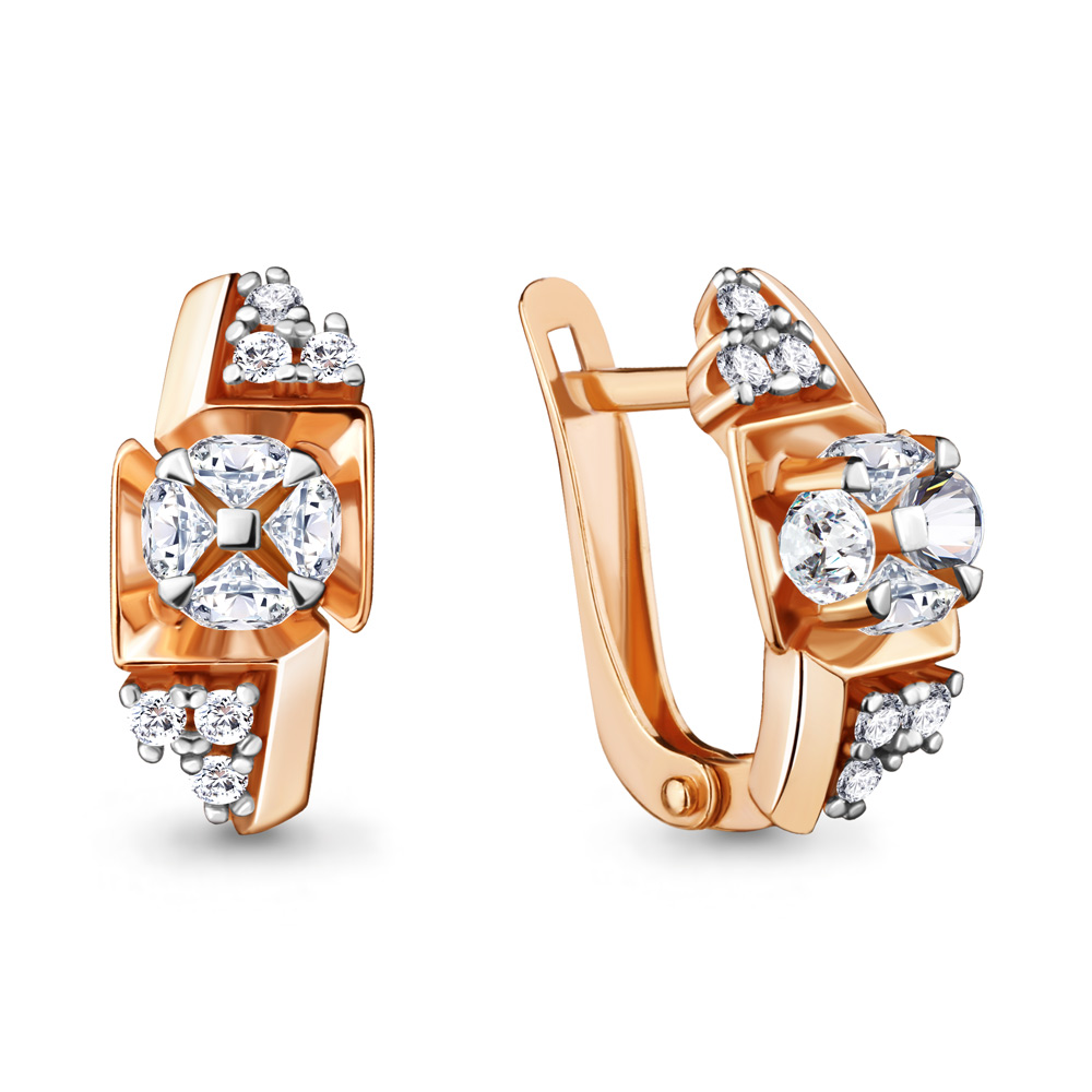 

Серьги из серебра с фианитом Aquamarine 48121А_925_з, 48121А_925_з