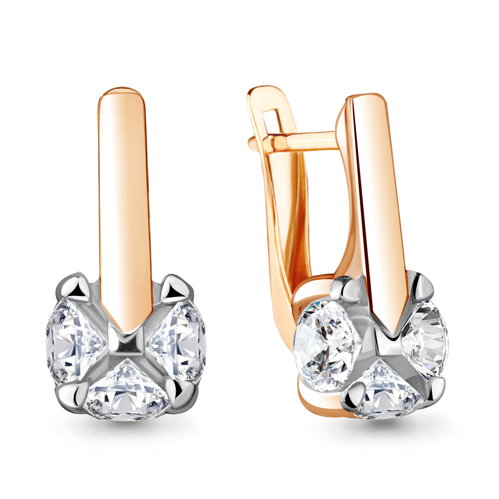 

Серьги из серебра с фианитом Aquamarine 48122А_925_з, 48122А_925_з