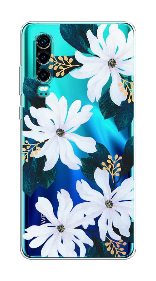 

Чехол на Huawei P30 "Delilah Flower", Зеленый;белый, 68550-1