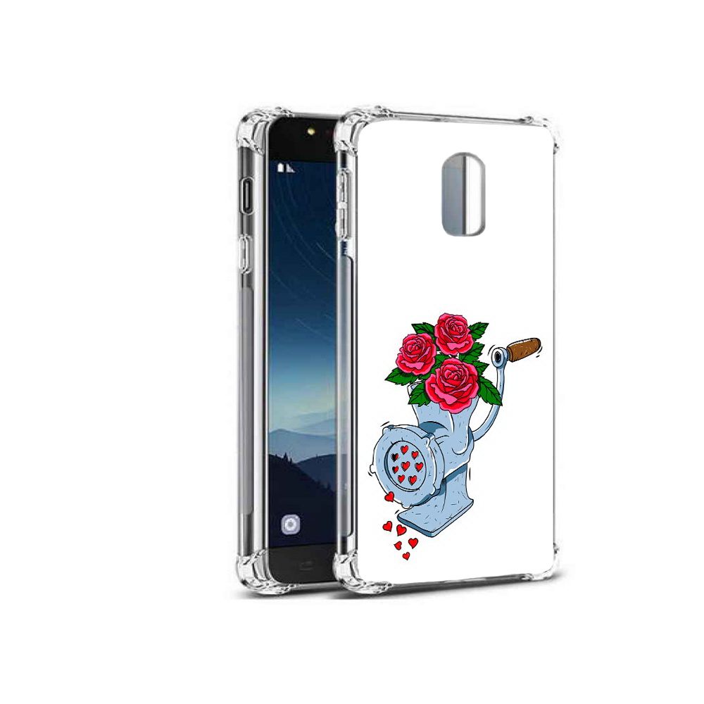 Чехол MyPads Tocco для Samsung Galaxy C8 Цветочные сердца (PT96288.518.199)