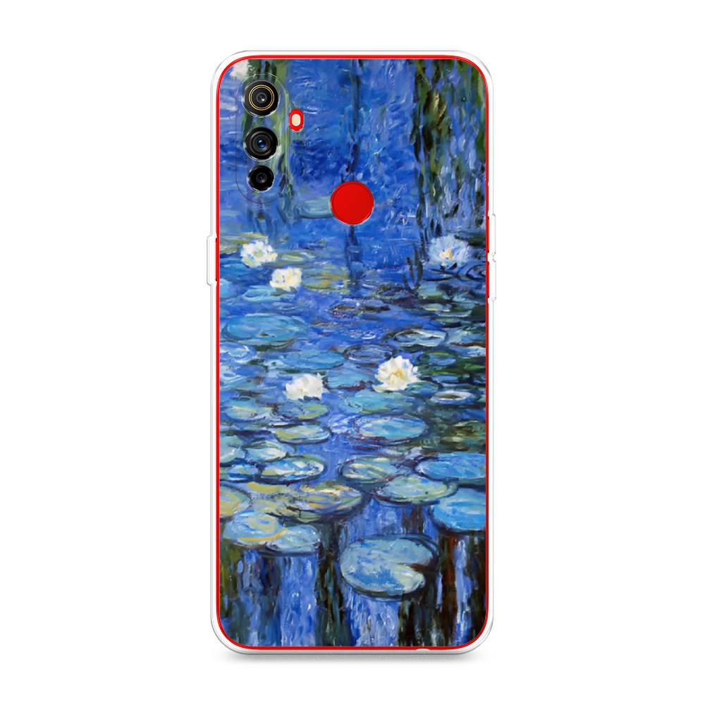 

Чехол на Realme C3 "Нарисованный пруд", Синий;зеленый, 253050-4