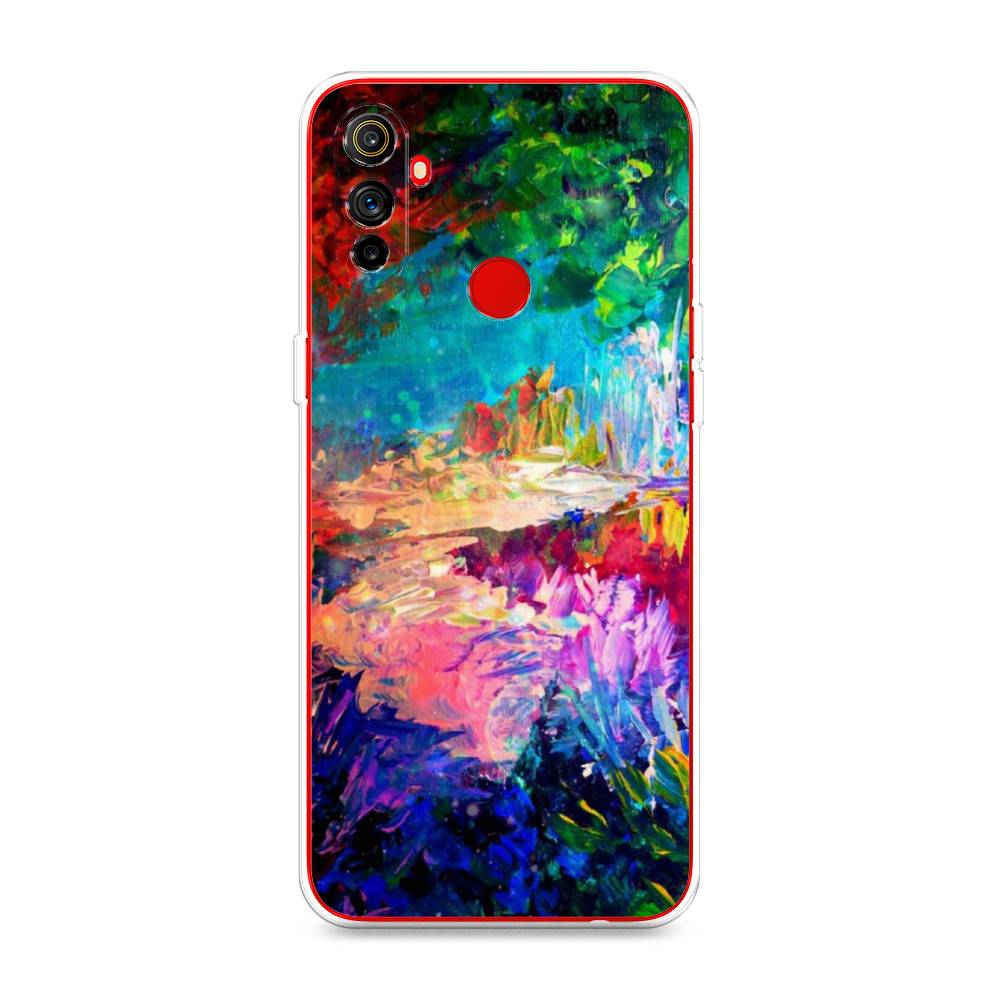 

Чехол на Realme C3 "Лес-гуашь", Синий;розовый;зеленый, 253050-4