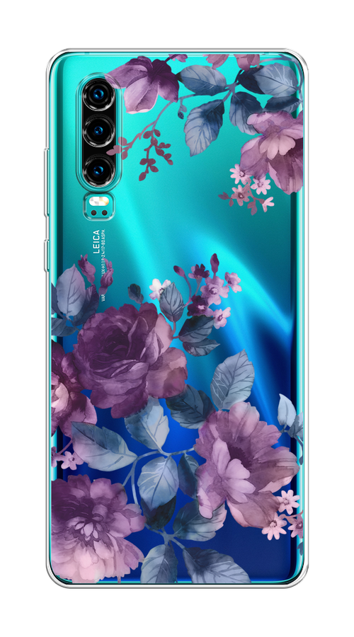 

Чехол на Huawei P30 "Purple Blossoms", Синий;фиолетовый, 68550-1