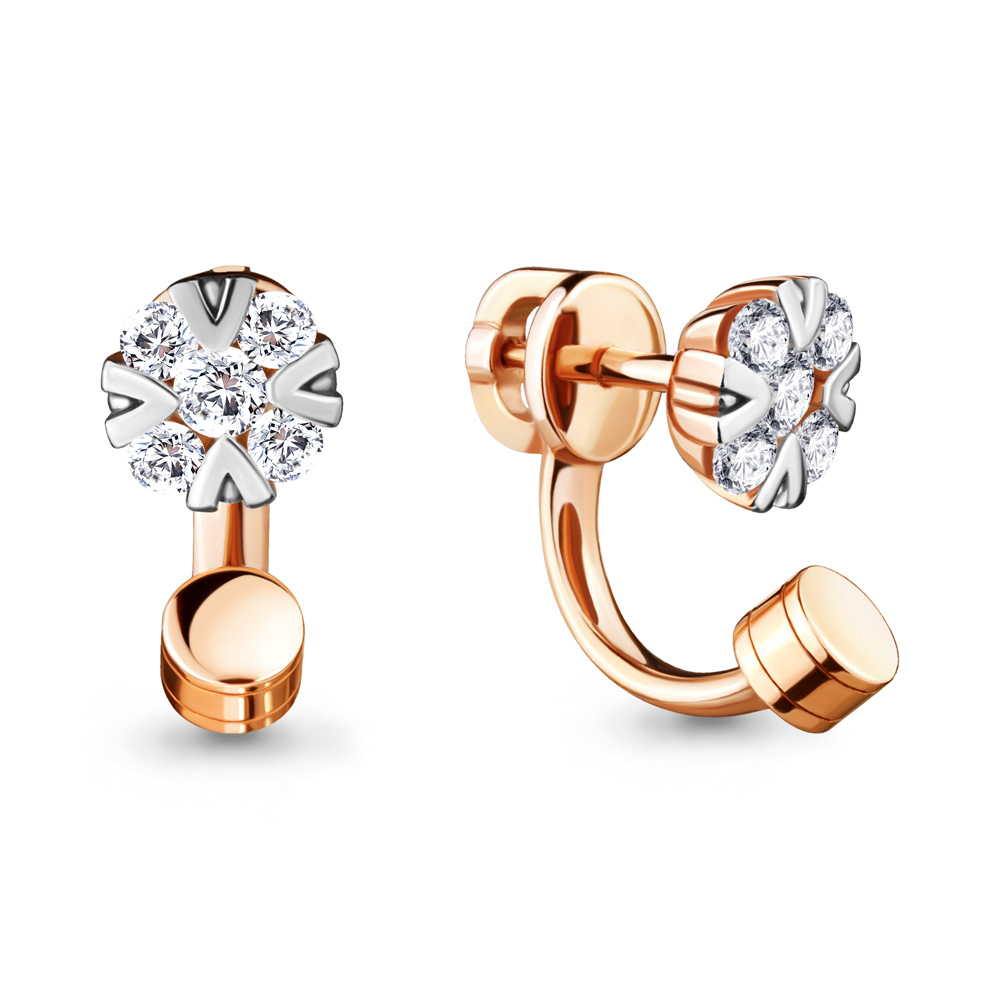 

Серьги джекеты из серебра с фианитом Aquamarine 48124А_925_з, 48124А_925_з