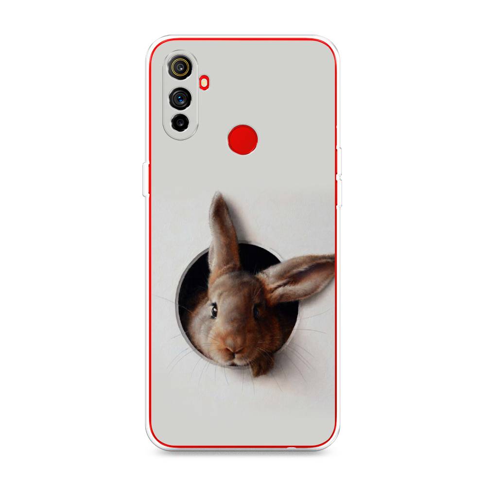 

Чехол на Realme C3 "Любопытный кролик", Серый;коричневый, 253050-1