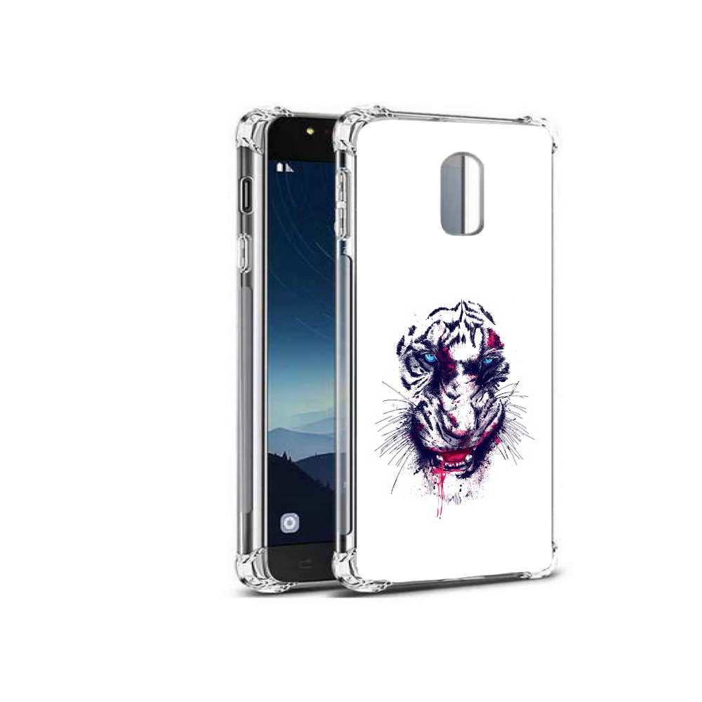 

Чехол MyPads Tocco для Samsung Galaxy C8 безумный тигр (PT96288.518.228), Прозрачный, Tocco