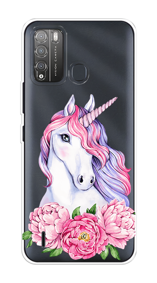 

Чехол на Itel Vision 1 Pro "Единорог с пионами", Розовый;белый;зеленый, 3200350-1